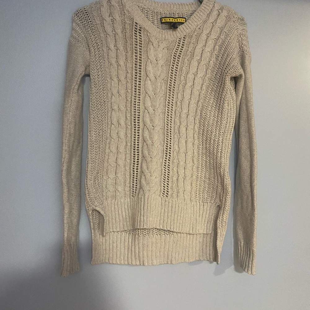 Prince fox off white sweater size small